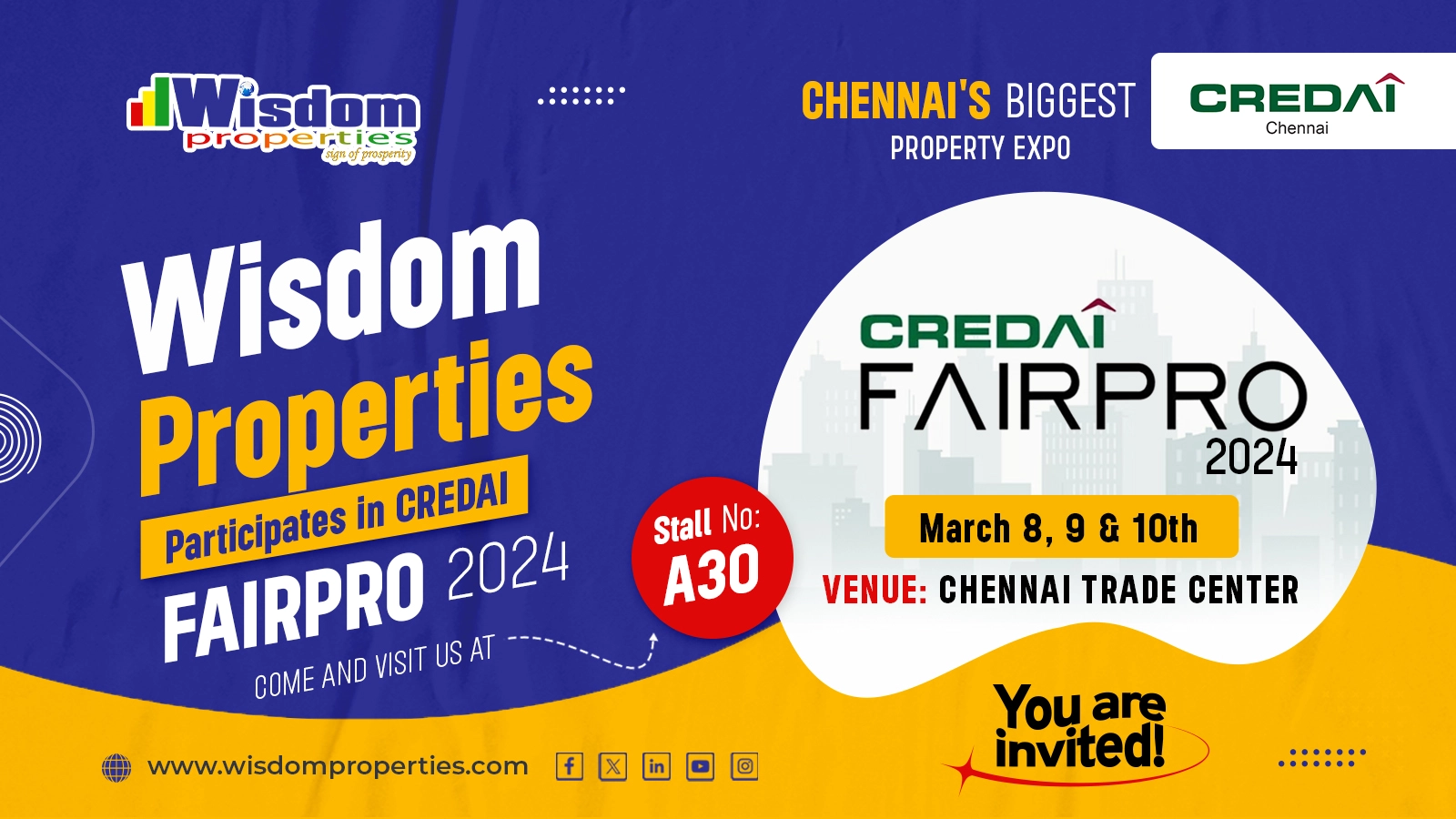 CREDAI FAIRPRO 2024: Wisdom Properties Showcases Budget-Friendly Plots near Chennai in Sriperumbudur, Guduvanchery, and More Locations