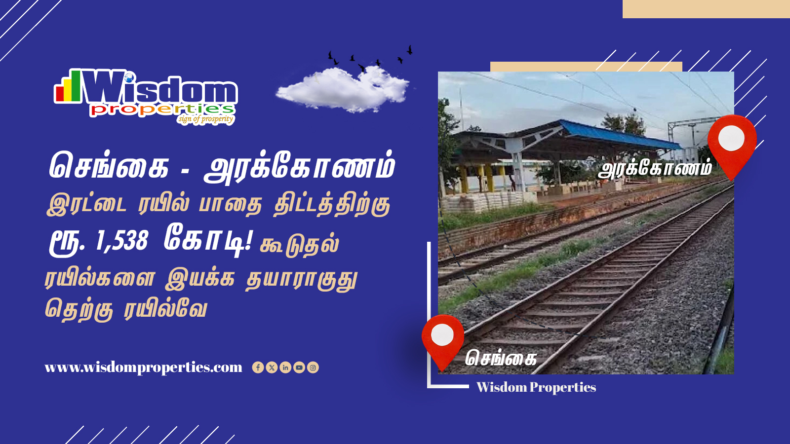 Chengai-Arakkonam Double Railway Track Project Allocated ₹1,538 Crore; Southern Railway Ready to Operate Additional Trains