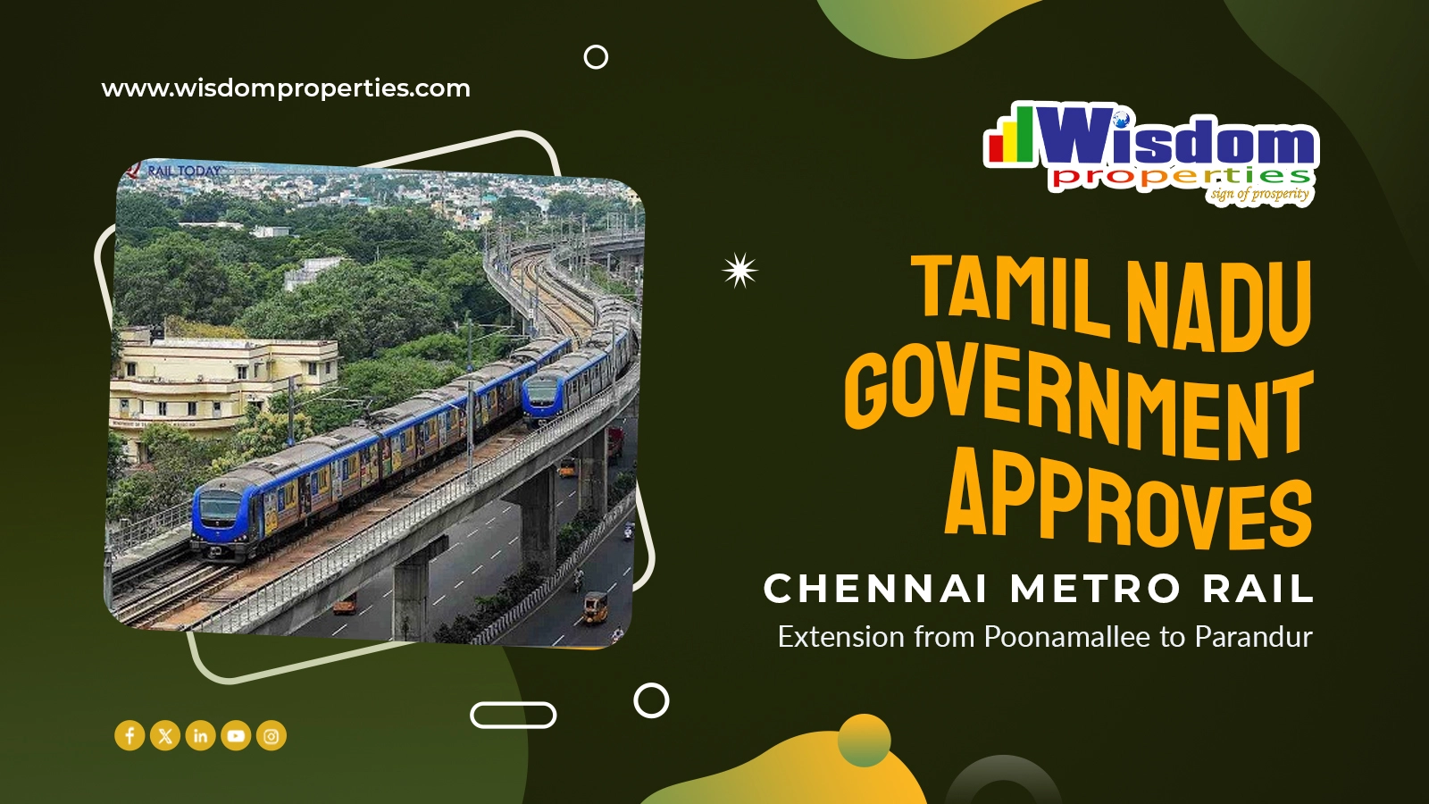 Tamil Nadu Government Approves Chennai Metro Rail Extension from Poonamallee to Parandur
