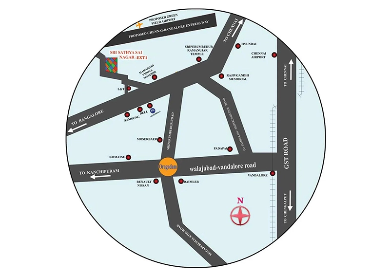 Sunguvarchatram Sri Sathya Sai Nagar Keyplan